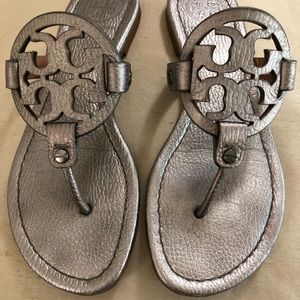 Tory Burch Pebbled Leather Miller Sandal